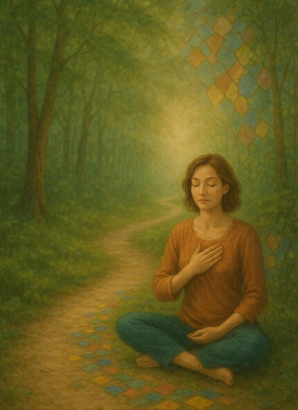 Ich glaube nicht an schnelle Lösungen. Ich glaube nicht an schnelle Lösungen. Ich glaube an das, was sich zeigt, wenn wir still werden. An Bilder, die aus dem Inneren aufsteigen. An Risse, die nicht wegmüssen. An Heilung, die nicht gemacht – sondern zugelassen wird. Ich arbeite mit dem, was Men